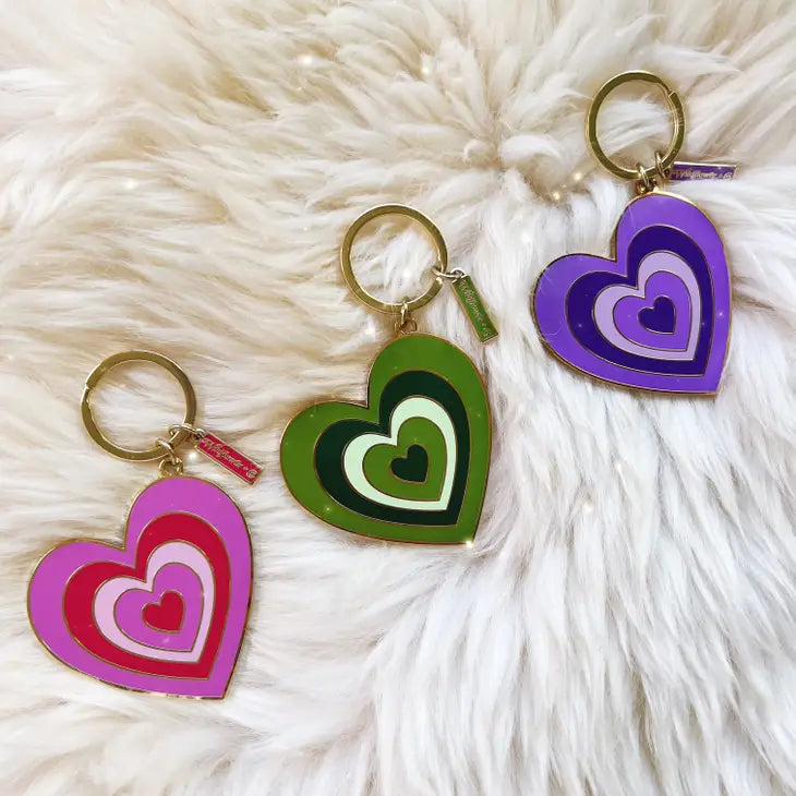 Y2K Heart Keychain