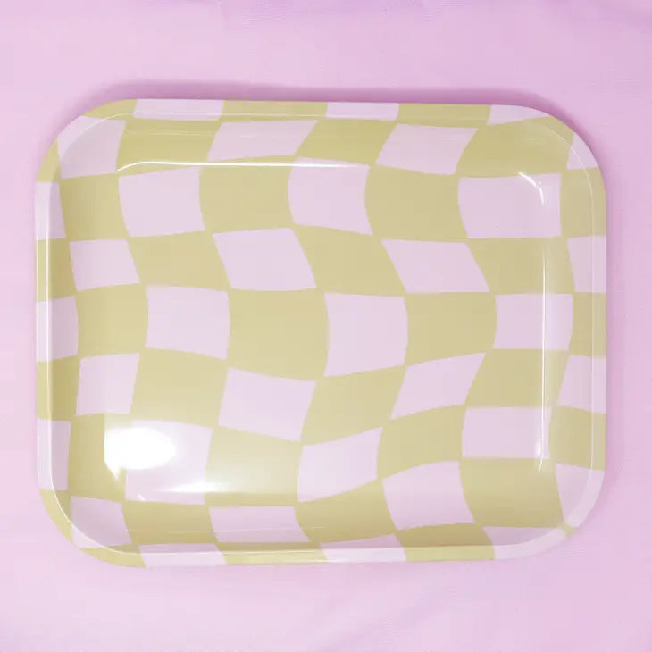 PATTERN ROLLING TRAY: PINK