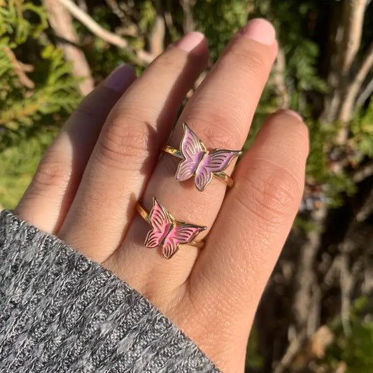 Y2K Butterfly Adjustable Ring