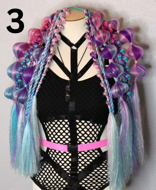 Festival Braided Rave Hair Extensions