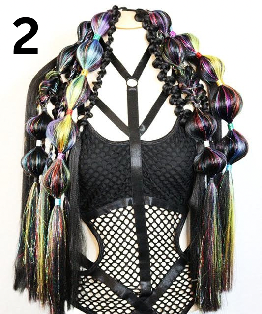 Festival Braided Rave Hair Extensions