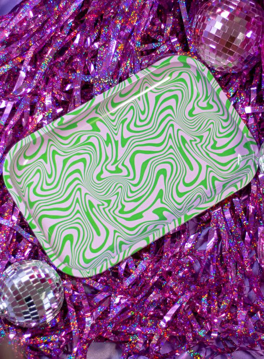 Psychedelic Swirl Rolling Tray
